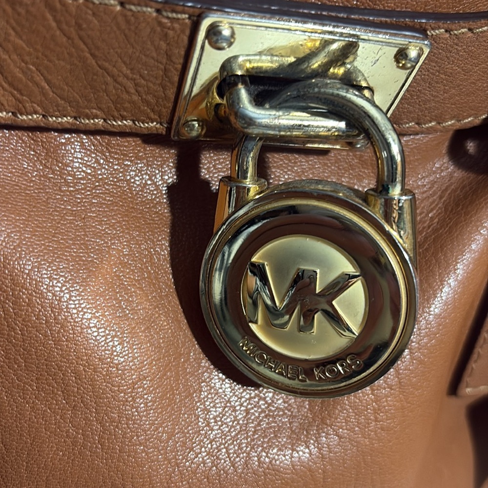 Michael Kors Tan Leather Satchel with Gold Hardware - Picture 2 of 14